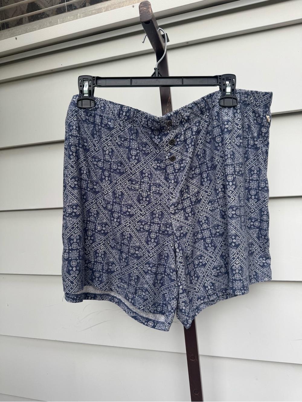 LUCKY BRAND blue printed pajama shorts size XL soft comfy